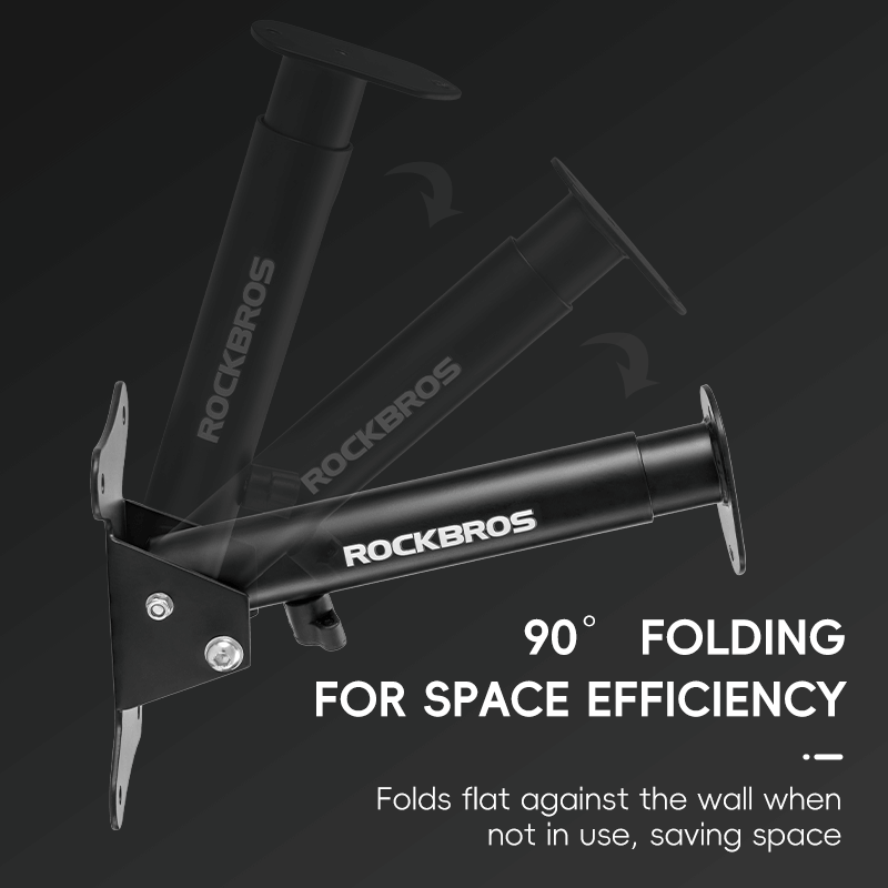 ROCKBROS retractable wall-mounted bike rack for space-saving bike storage