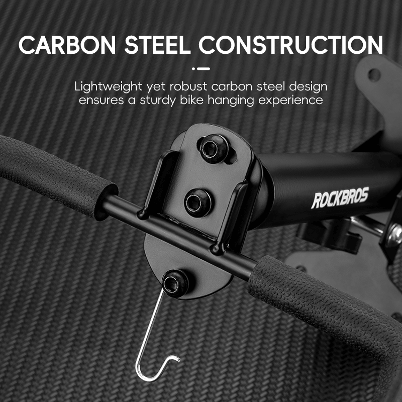 ROCKBROS retractable wall-mounted bike rack for space-saving bike storage