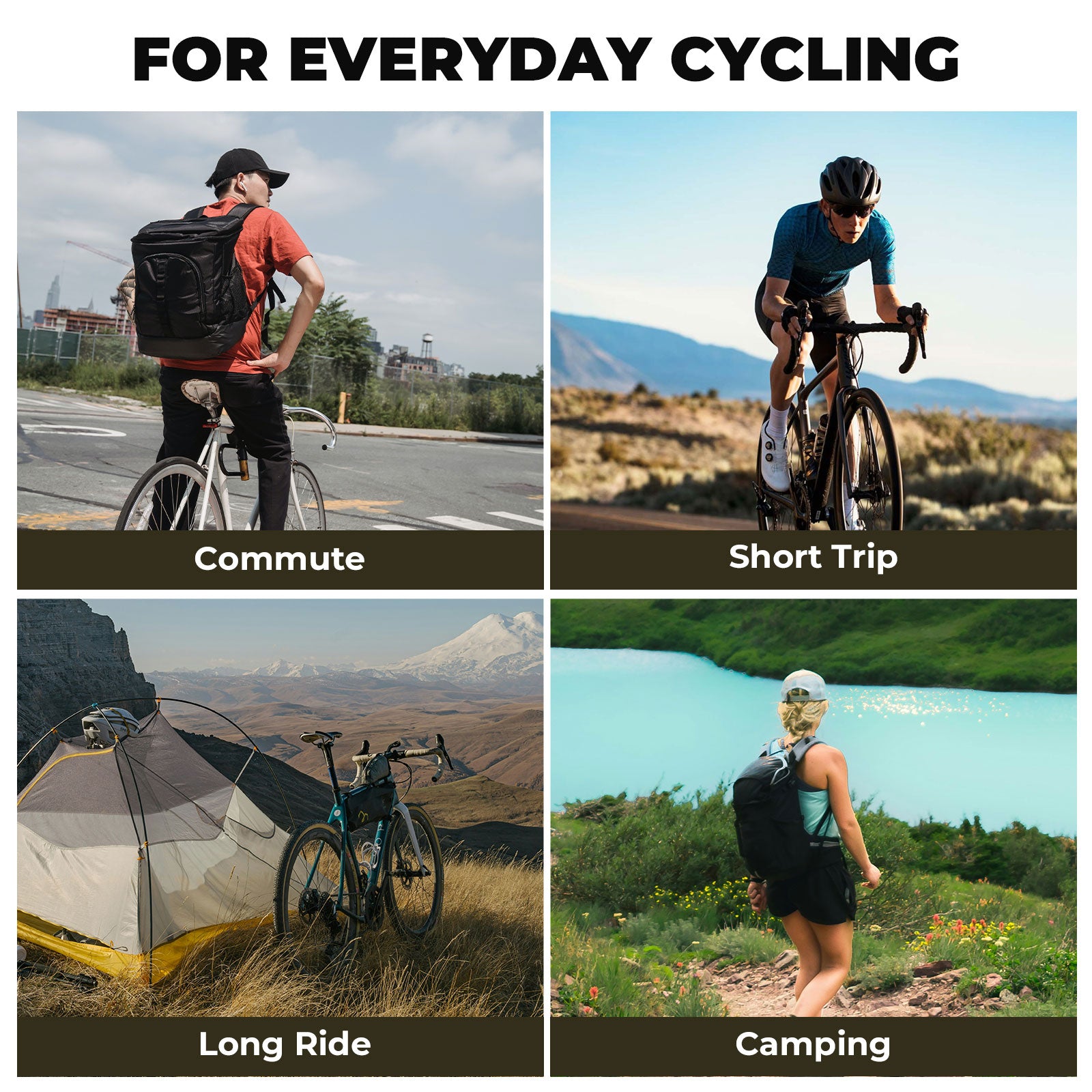 ROCKBROS RideMate Fork Bag with Seamless High-Frequency Welding for Full Waterproofing