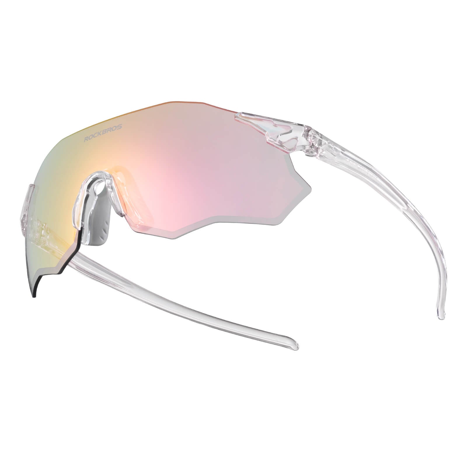 ROCKBROS rimless photochromic cycling glasses for outdoor sports
#Color_Pink White