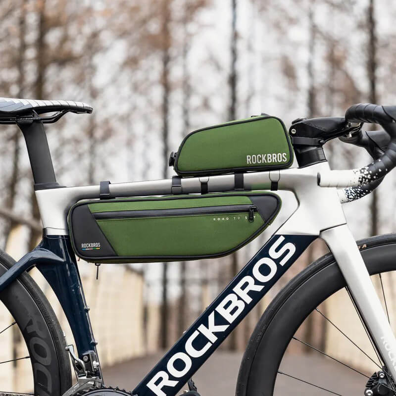 ROCKBROS Road To Sky Bicycle Top Tube Frame Bag 0.7L
#Color_Green