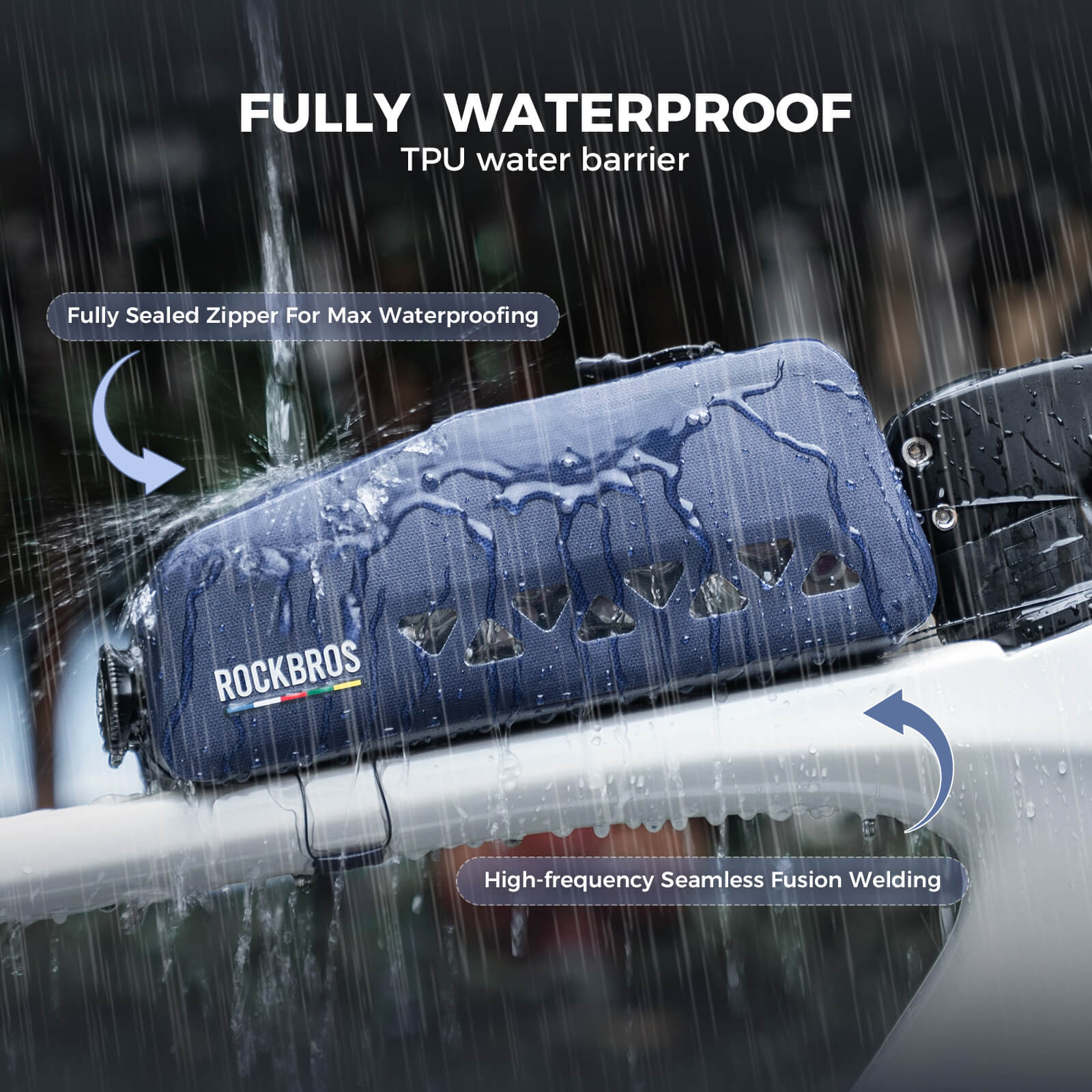 ROCKBROS Road to Sky waterproof bike frame bag 100% waterproof cycling storage