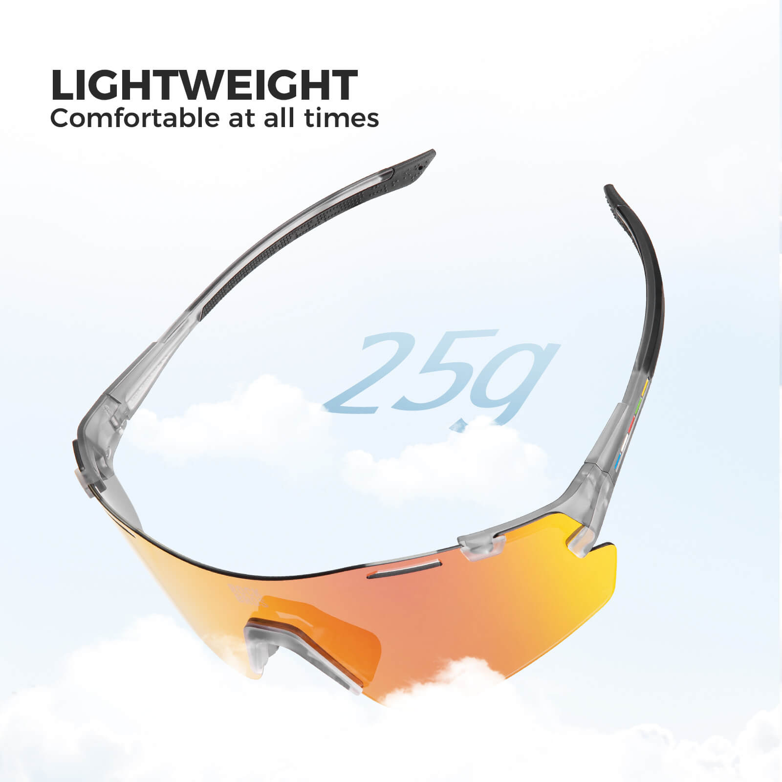 ROCKBROS ROAD-TO-SKY BOUNDLESS photochromic cycling glasses with photochromic lenses for adaptive light protection