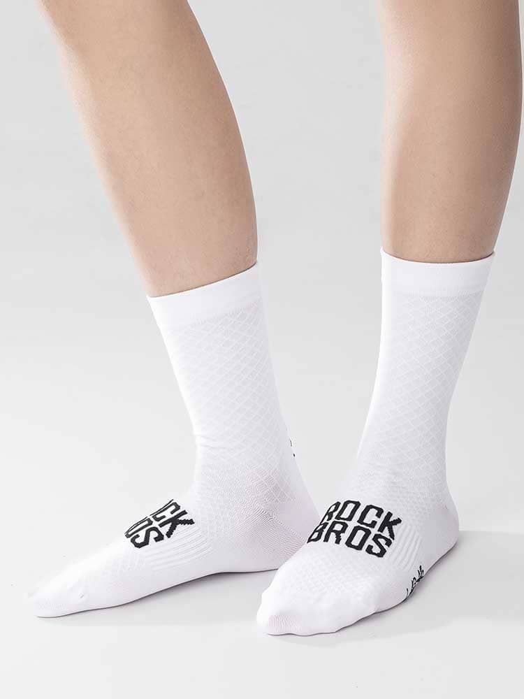 ROCKBROS ROAD TO SKY breathable cycling socks with mesh ventilation for road and mountain biking
#Color_White