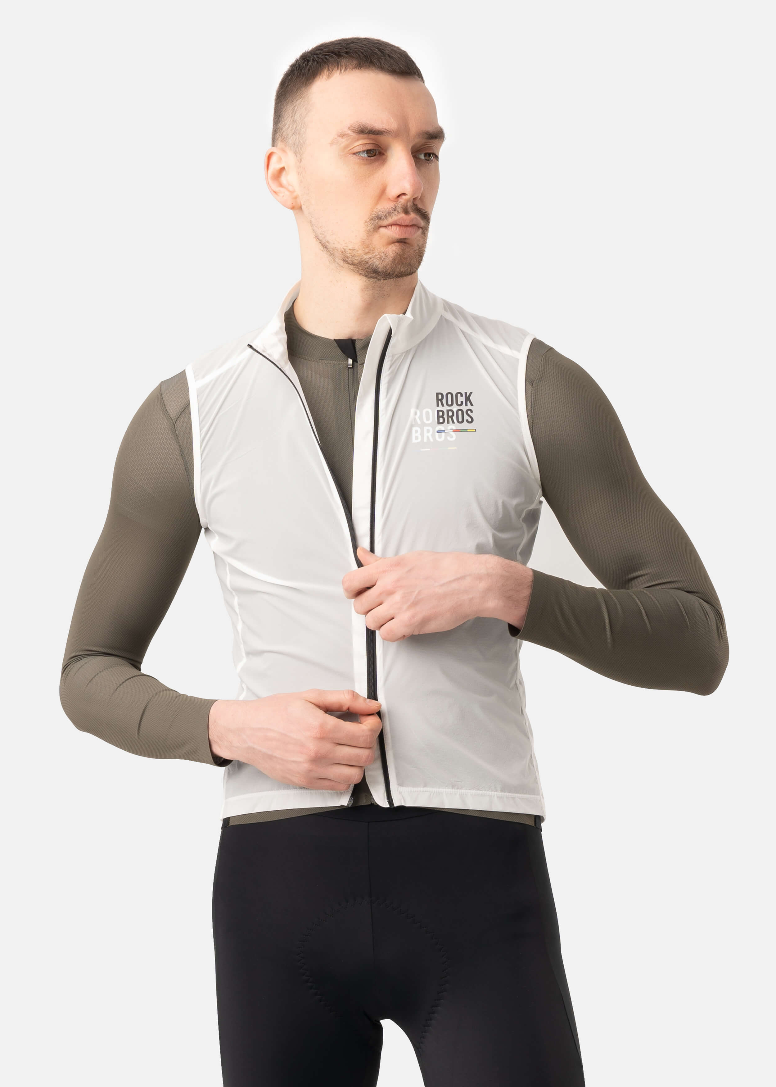 ROCKBROS ROAD-TO-SKY lightweight windproof cycling vest for road biking
#Color_White