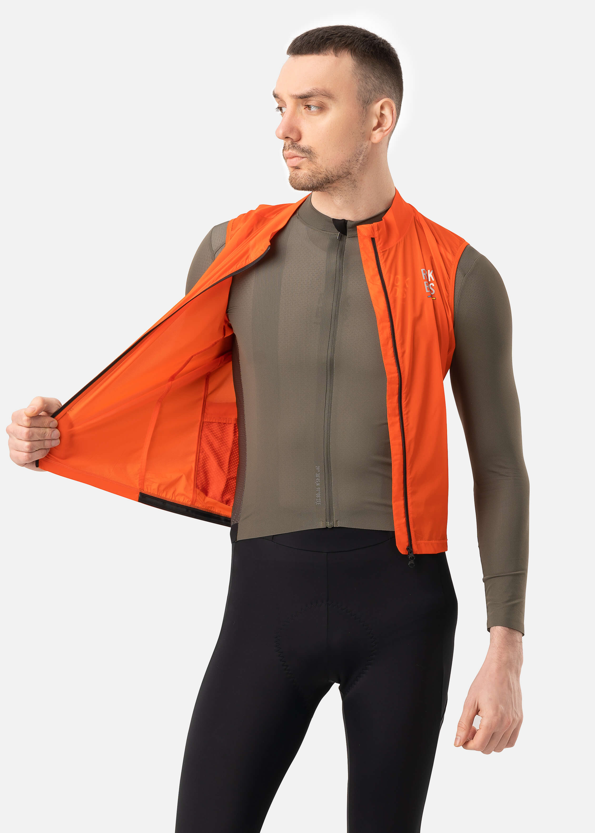 ROCKBROS ROAD-TO-SKY lightweight windproof cycling vest for road biking
#Color_Orange