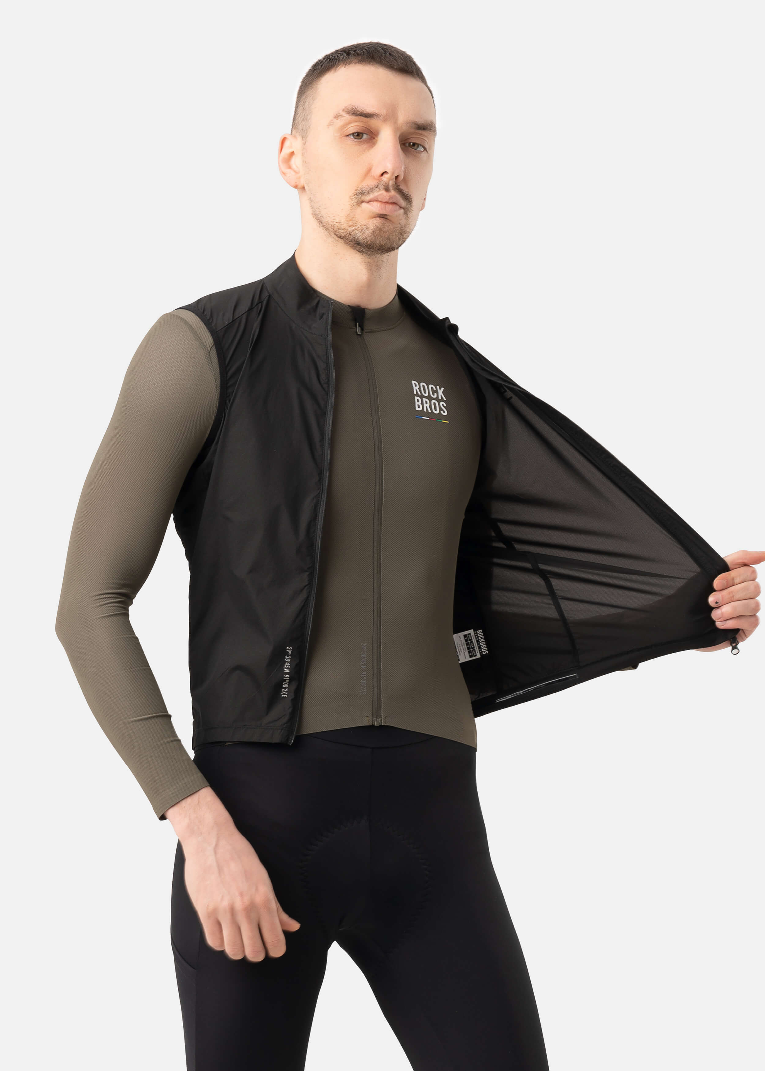 ROCKBROS ROAD-TO-SKY lightweight windproof cycling vest for road biking
#Color_Black