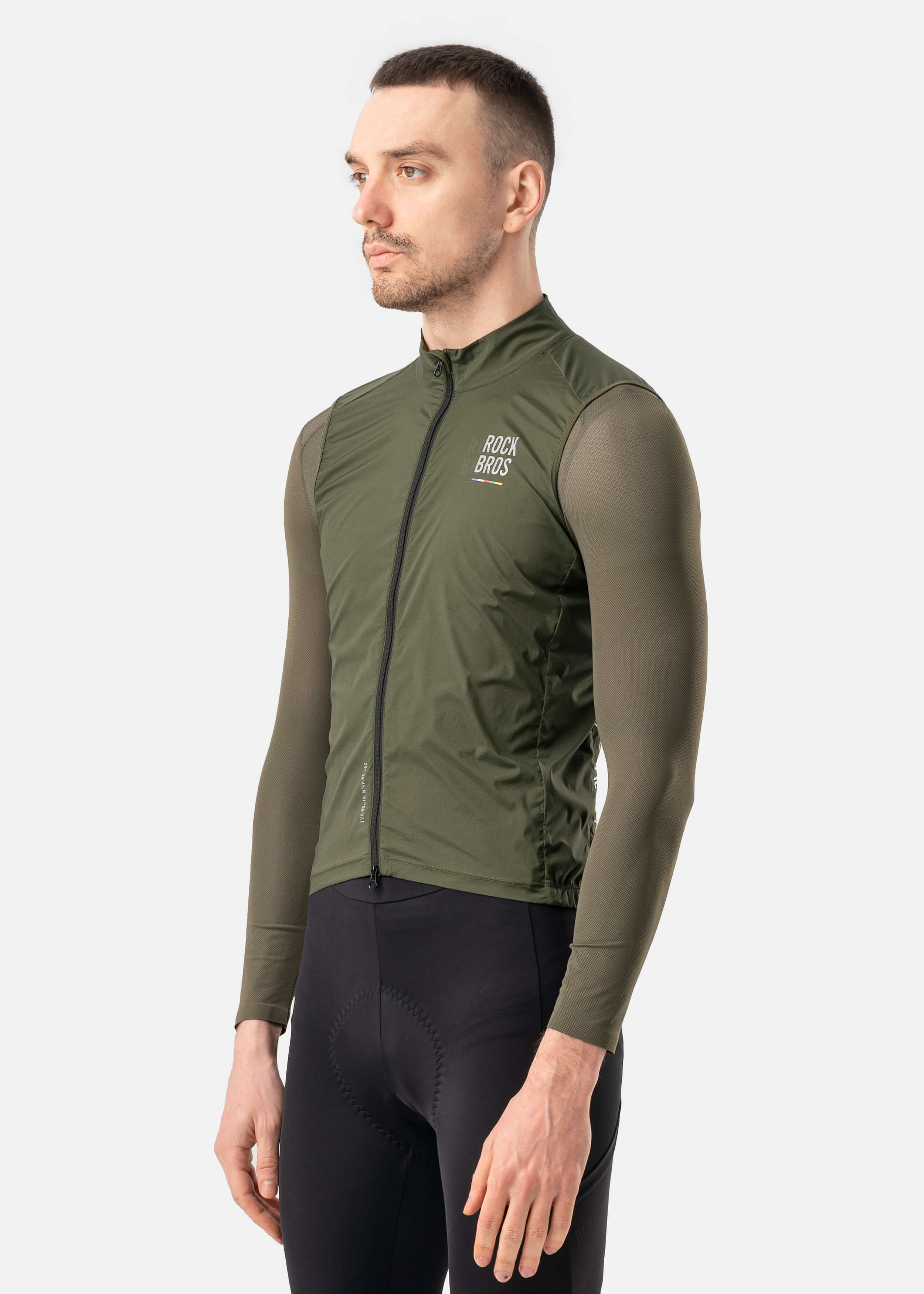 ROCKBROS ROAD-TO-SKY lightweight windproof cycling vest for road biking
#Color_Army Green