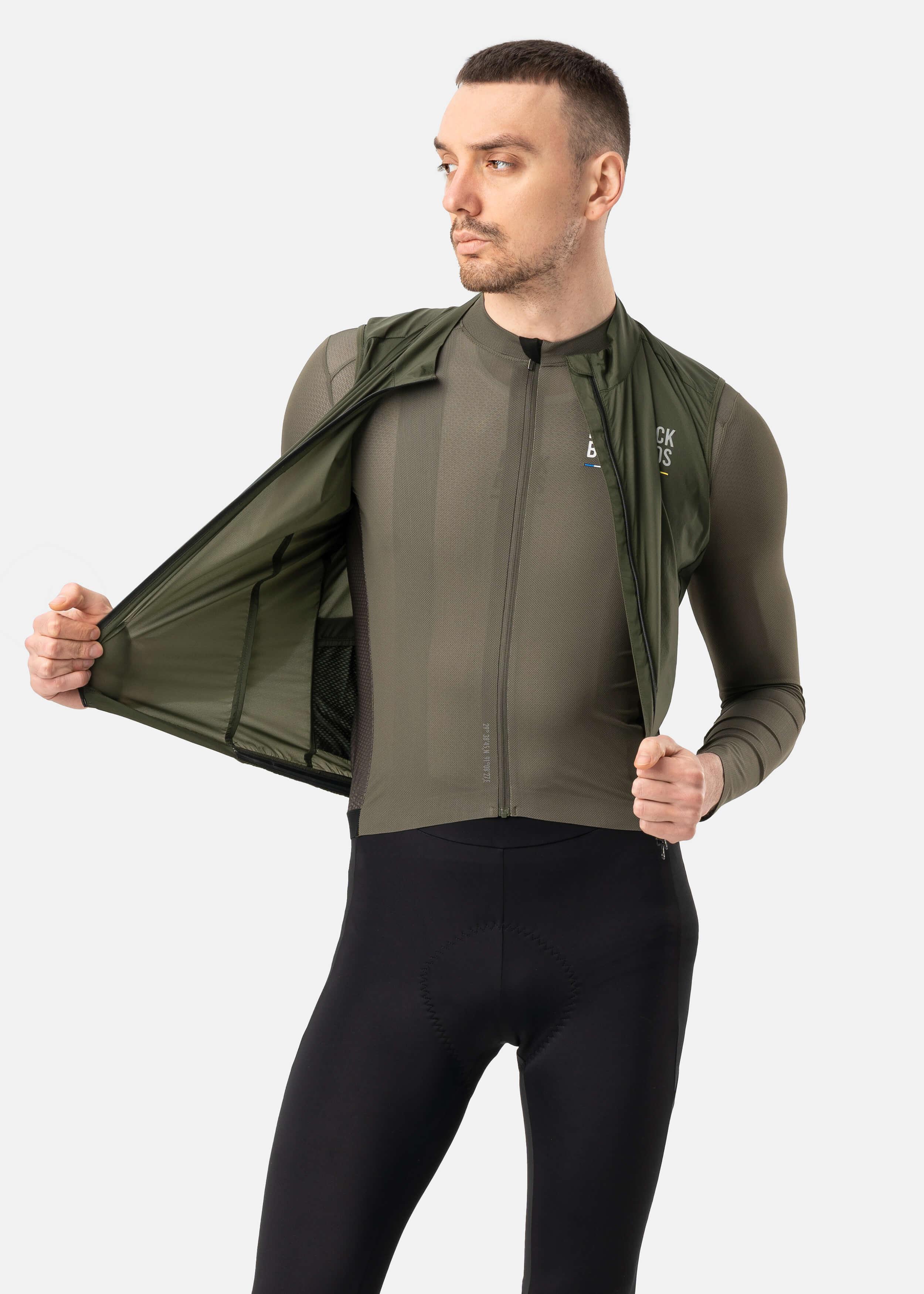 ROCKBROS ROAD-TO-SKY lightweight windproof cycling vest for road biking
#Color_Army Green