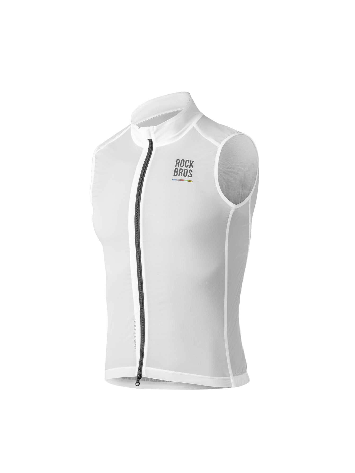 ROCKBROS Men’s ROAD-TO-SKY lightweight windproof cycling vest for road biking
#Color_White