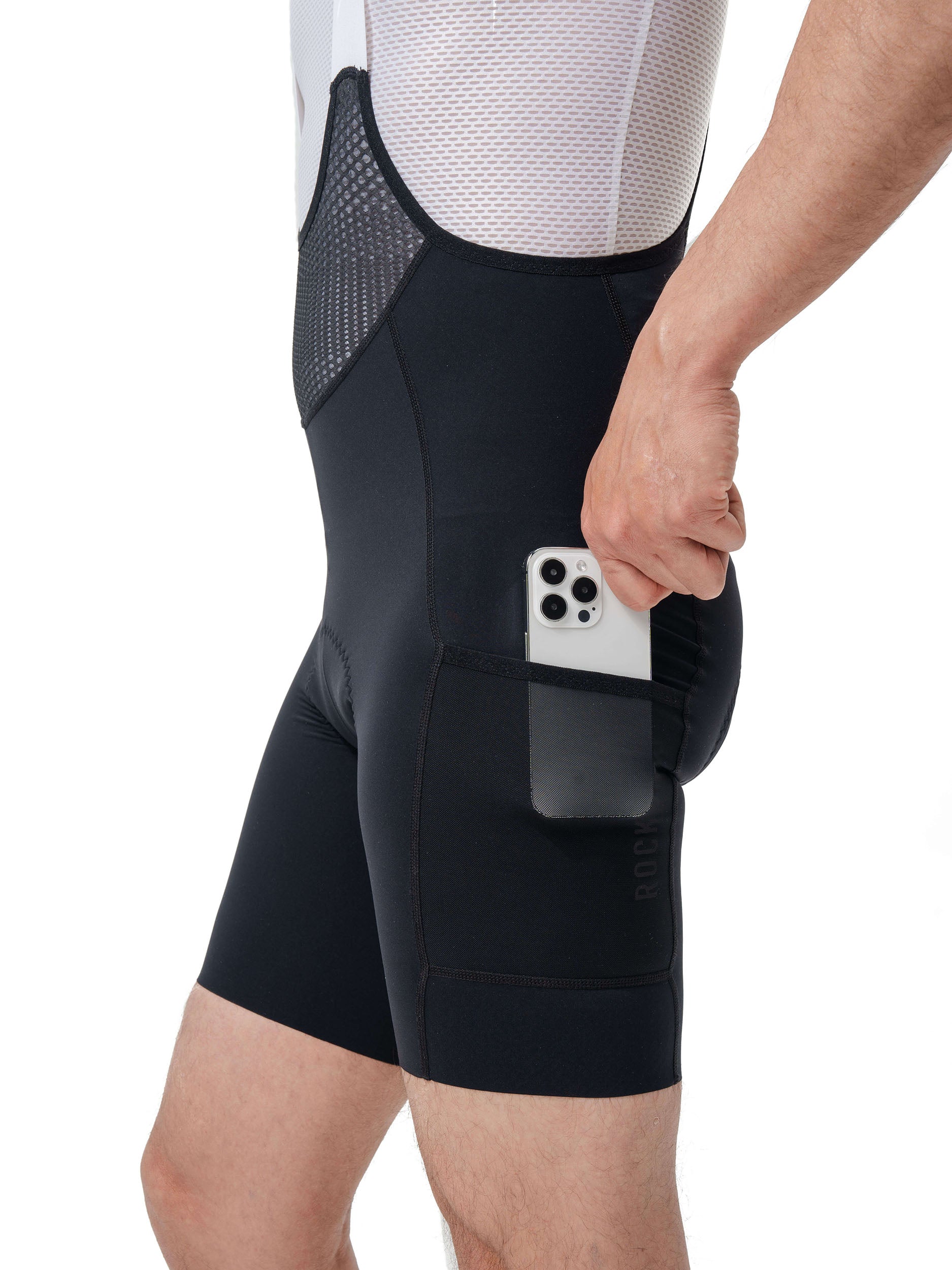 ROCKBROS Men's ROAD-TO-SKY Bib Cycling Shorts with Elastic Interface® Pad