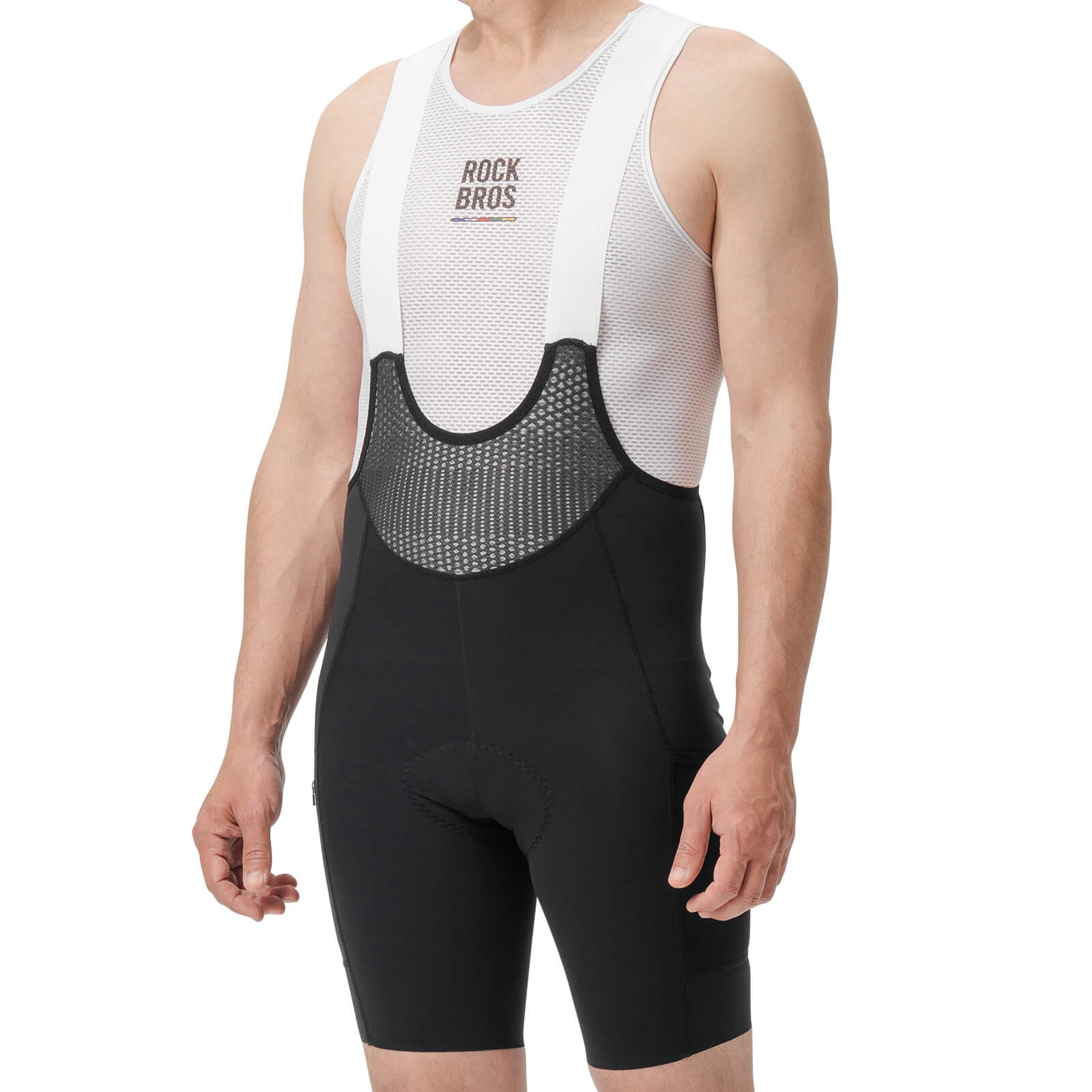 ROCKBROS Men's ROAD-TO-SKY Bib Cycling Shorts with Elastic Interface® Pad