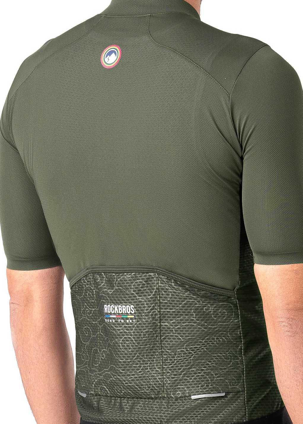 ROCKBROS ROAD-TO-SKY men’s cycling short-sleeved jersey
#Color_Army Green
