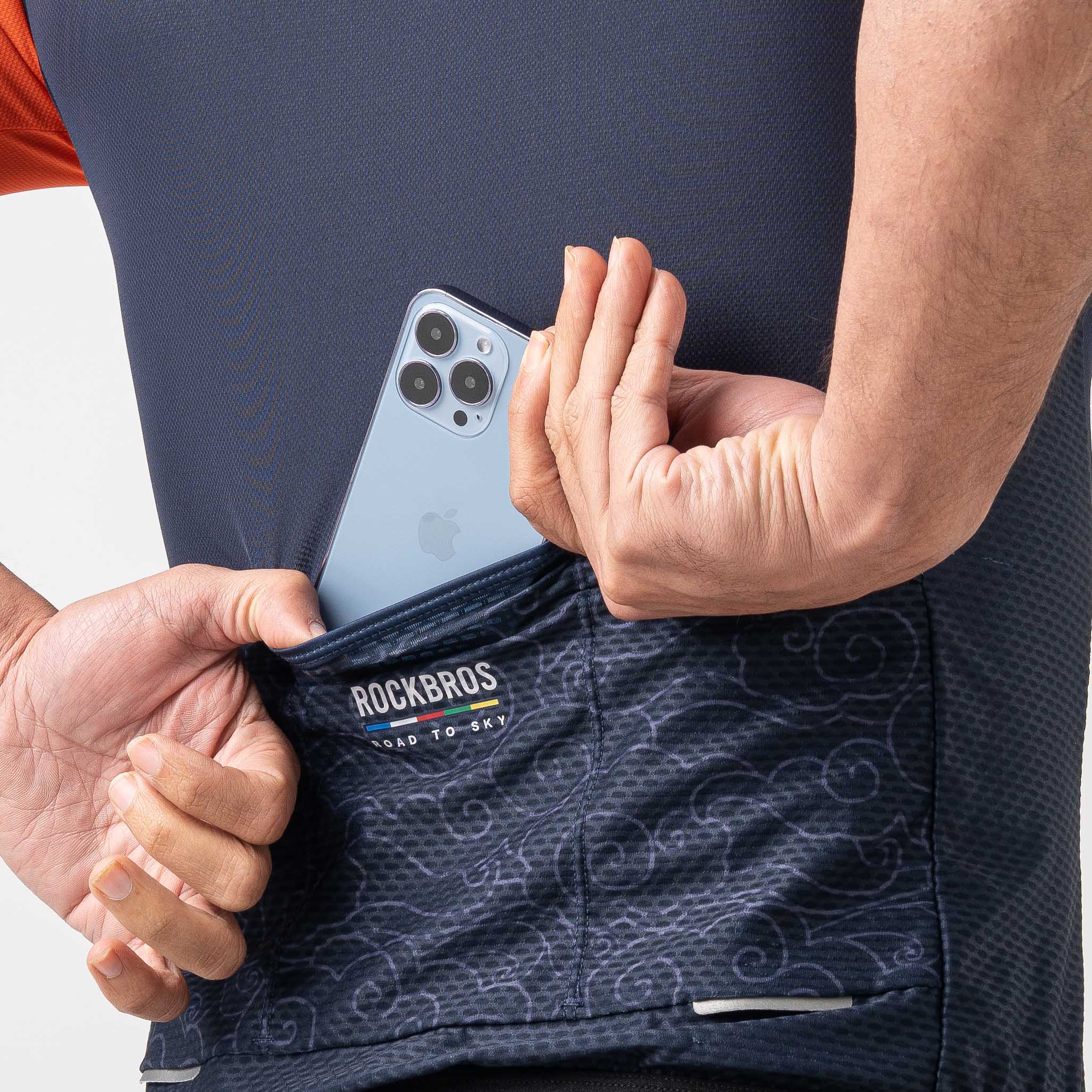 RockBros ROAD-TO-SKY men’s cycling jersey detail view
