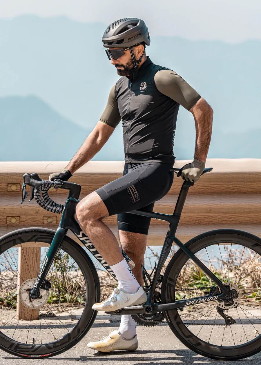ROCKBROS ROAD-TO-SKY men's waist cycling shorts for road biking, comfortable breathable performance fit