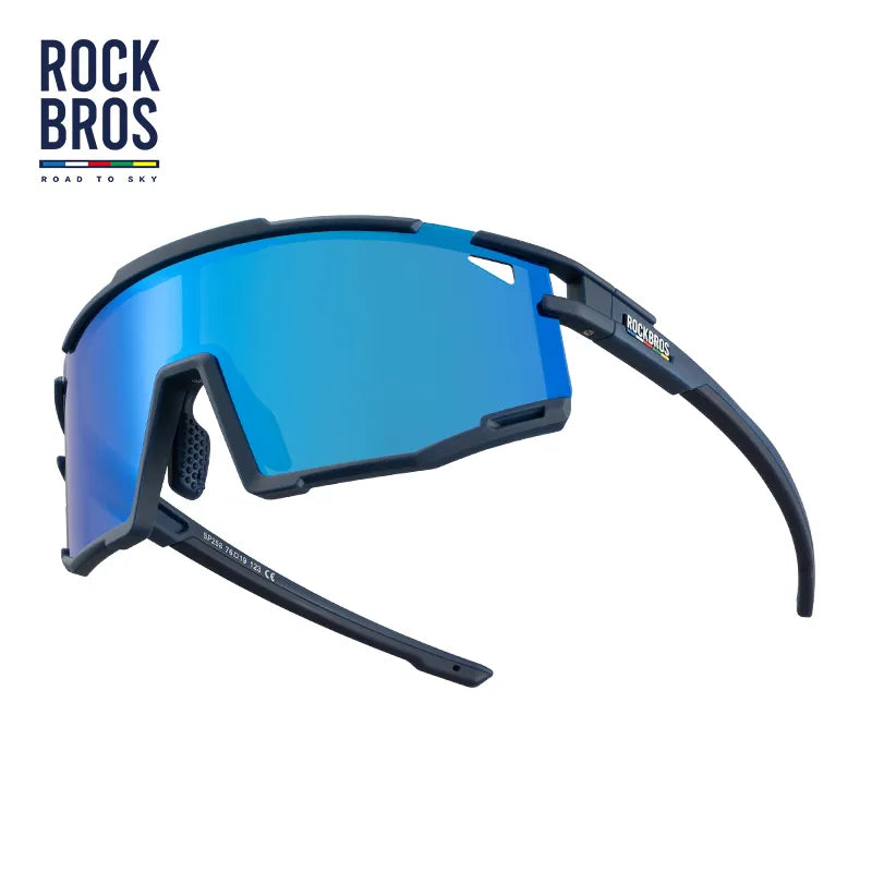 ROCKBROS Road to Sky polarized sports sunglasses with UV400 protection lightweight TR90 frame
#Color_Blue