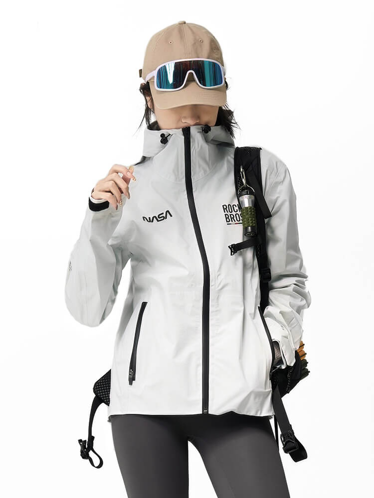 ROCKBROS ROAD-TO-SKY unisex waterproof cycling rain jacket, windproof bike coat for commuting and outdoor riding
#Color_White