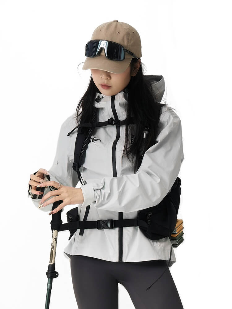 ROCKBROS ROAD-TO-SKY unisex waterproof cycling rain jacket, windproof bike coat for commuting and outdoor riding
#Color_White