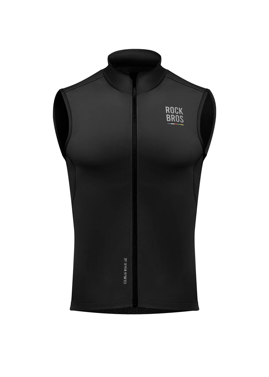 ROCKBROS ROAD-TO-SKY windproof warm cycling vest for men and women breathable thermal bike vest
#Color_Black