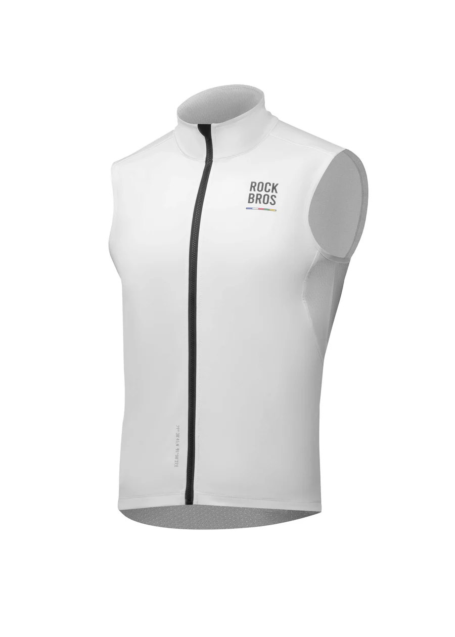 ROCKBROS ROAD-TO-SKY windproof warm cycling vest for men and women breathable thermal bike vest
#Color_White