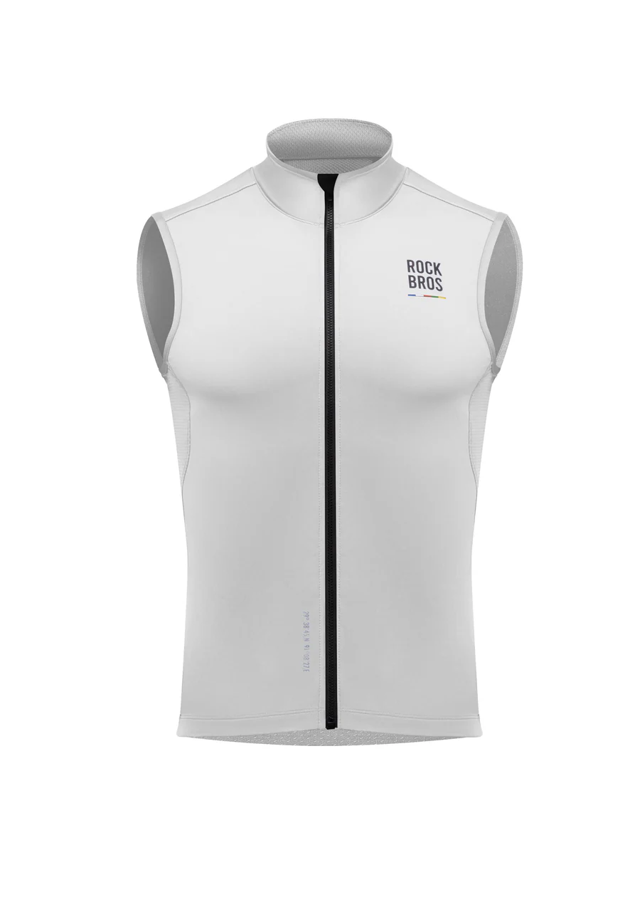 ROCKBROS ROAD-TO-SKY windproof warm cycling vest for men and women breathable thermal bike vest
#Color_White