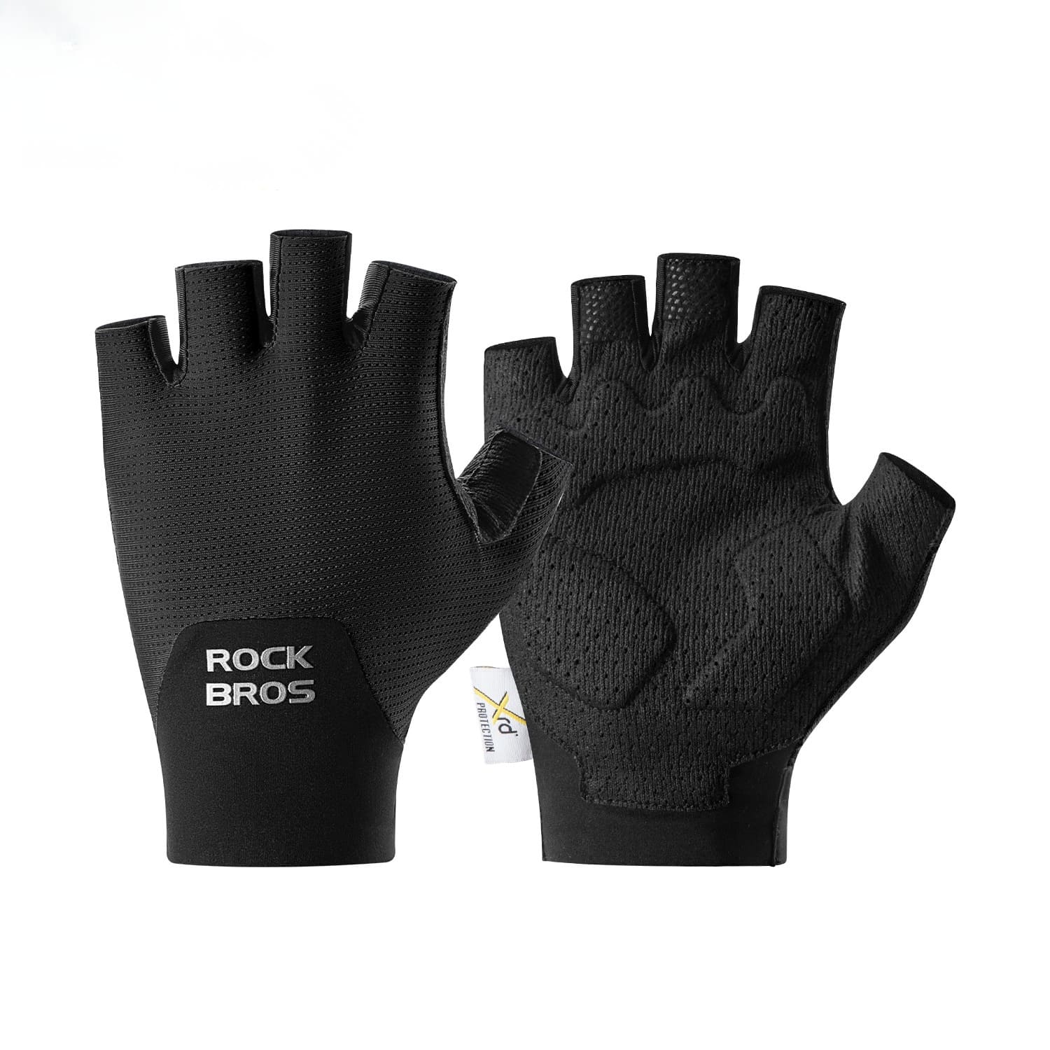 rockbros minimalist half finger cycling gloves breathable anti-slip for road cycling and daily riding
#Color_Black
