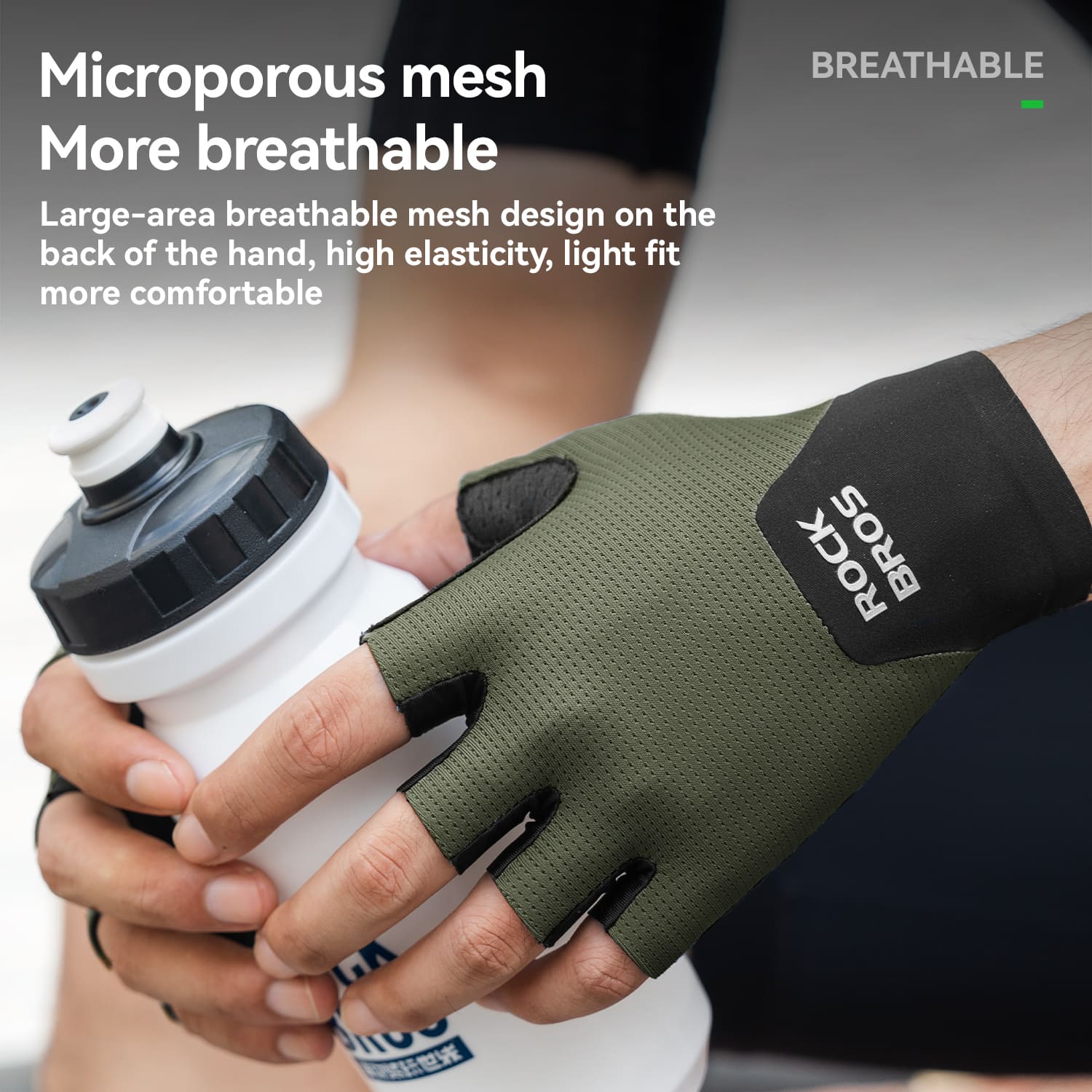 rockbros minimalist half finger cycling gloves breathable anti-slip for road cycling and daily riding
