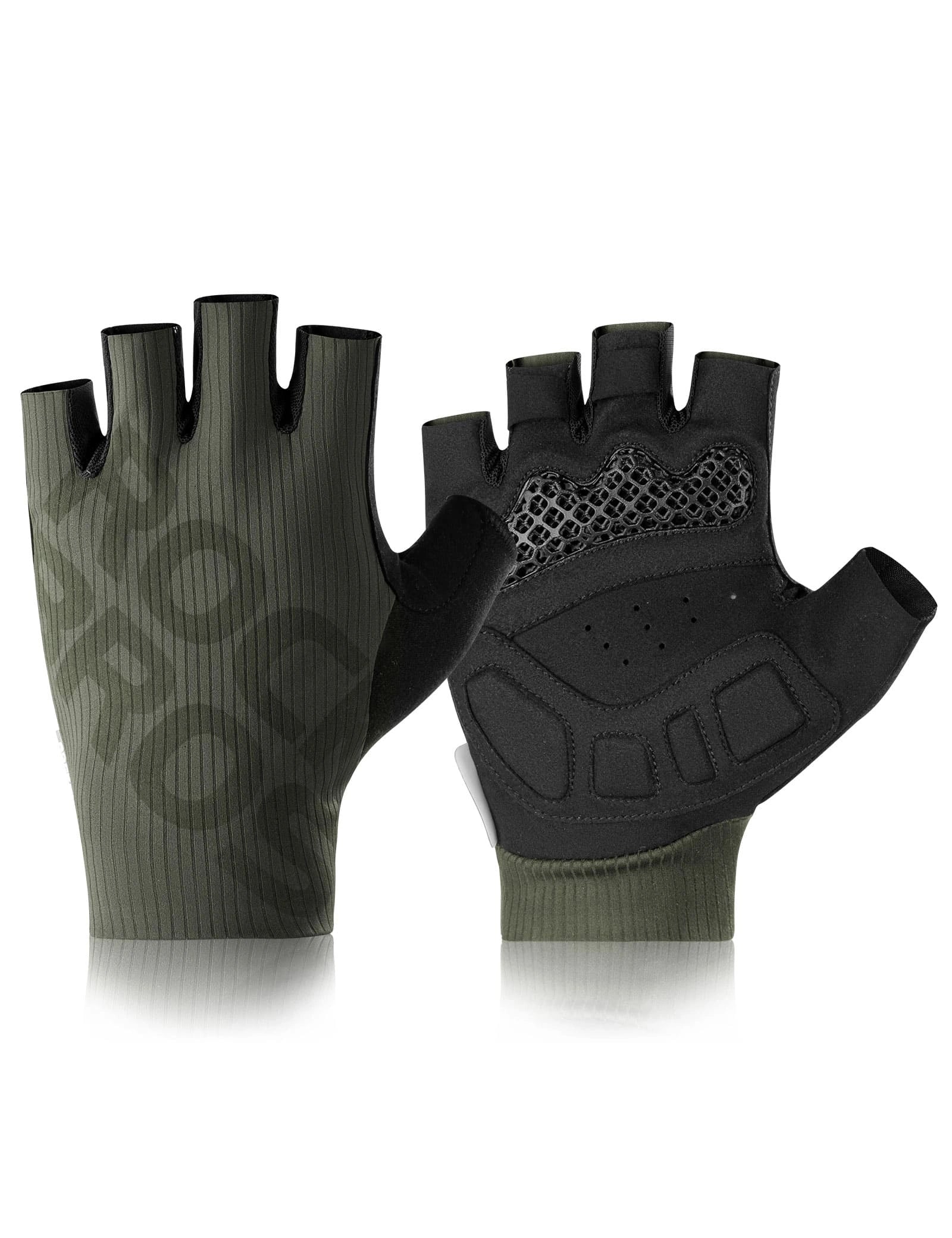 rockbros 3d printed palm pad cycling gloves shock absorbing breathable anti-slip for road cycling
#Color_Green