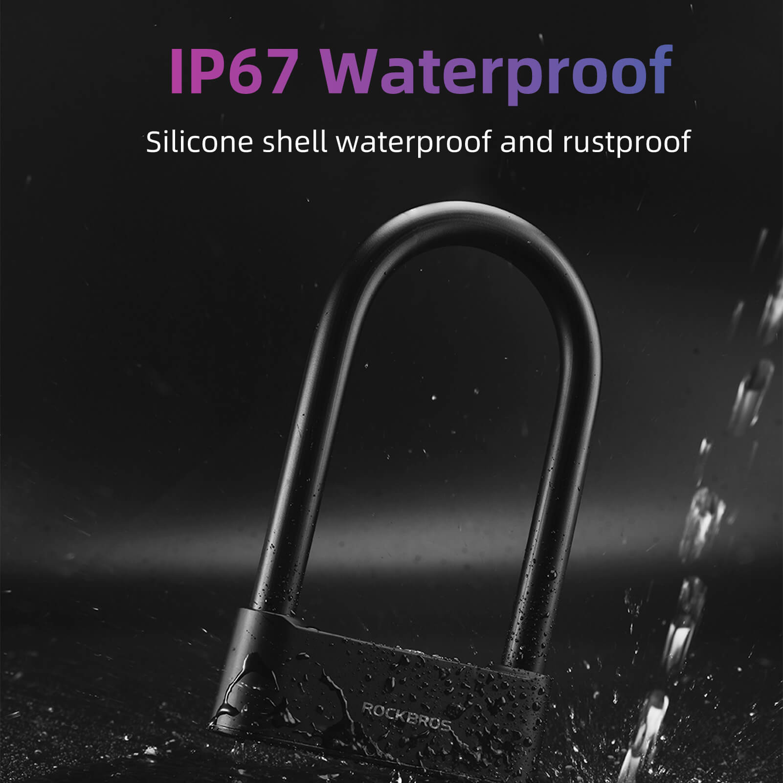 ROCKBROS Smart Bluetooth Fingerprint U Lock for Bikes