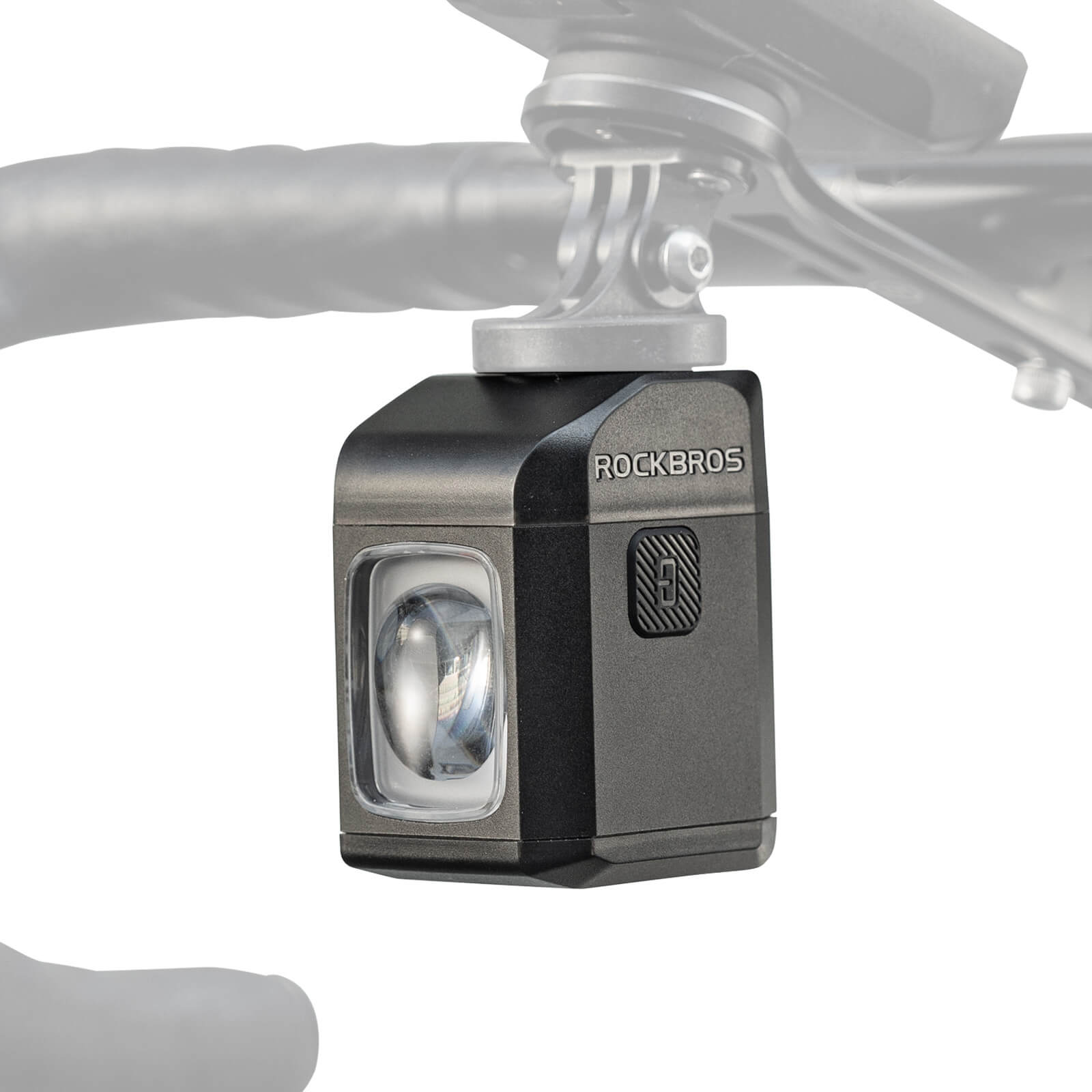 ROCKBROS Smart Handlebar Mounted Bike Front Light with 1200 Lumens for Night Cycling