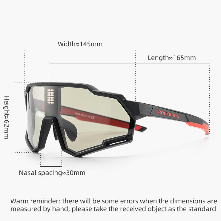 ROCKBROS smart LCD adaptive cycling glasses with anti-glare technology for changing light conditions