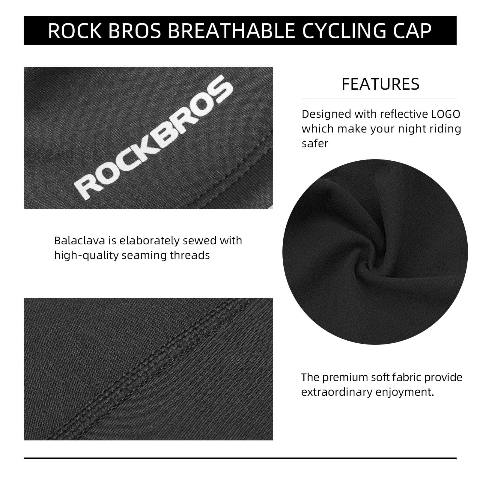 Close-up of soft fleece fabric on ROCKBROS thermal balaclava for warmth and comfort
