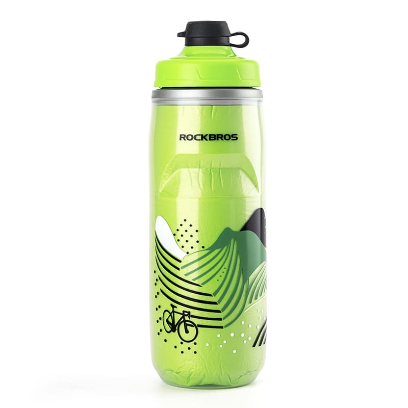 ROCKBROS Insulated PP Bike Water Bottle 620ml Portable Cycling Sports Bottle
#Color_Green