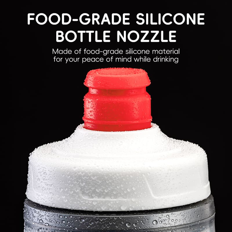 ROCKBROS Food-Grade Silicone Nozzle Cycling Water Bottle