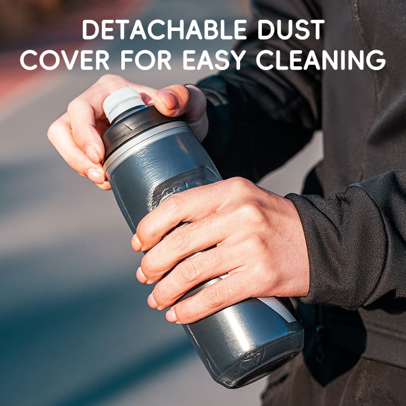 ROCKBROS Detachable Dust Cover Cycling Water Bottle Easy Cleaning Sports Bottle