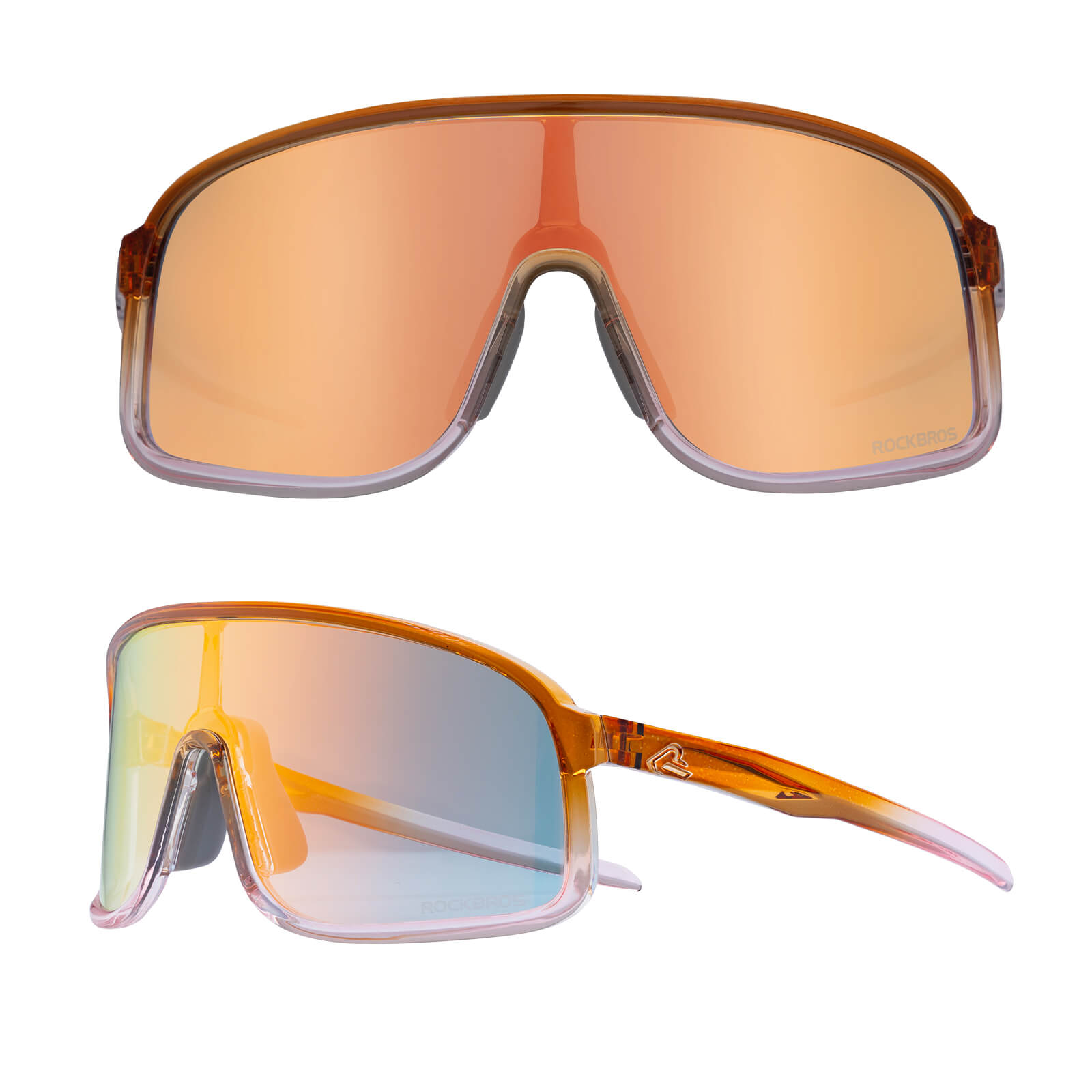 ROCKBROS SP350 photochromic cycling glasses in brown color
#Color_Brown