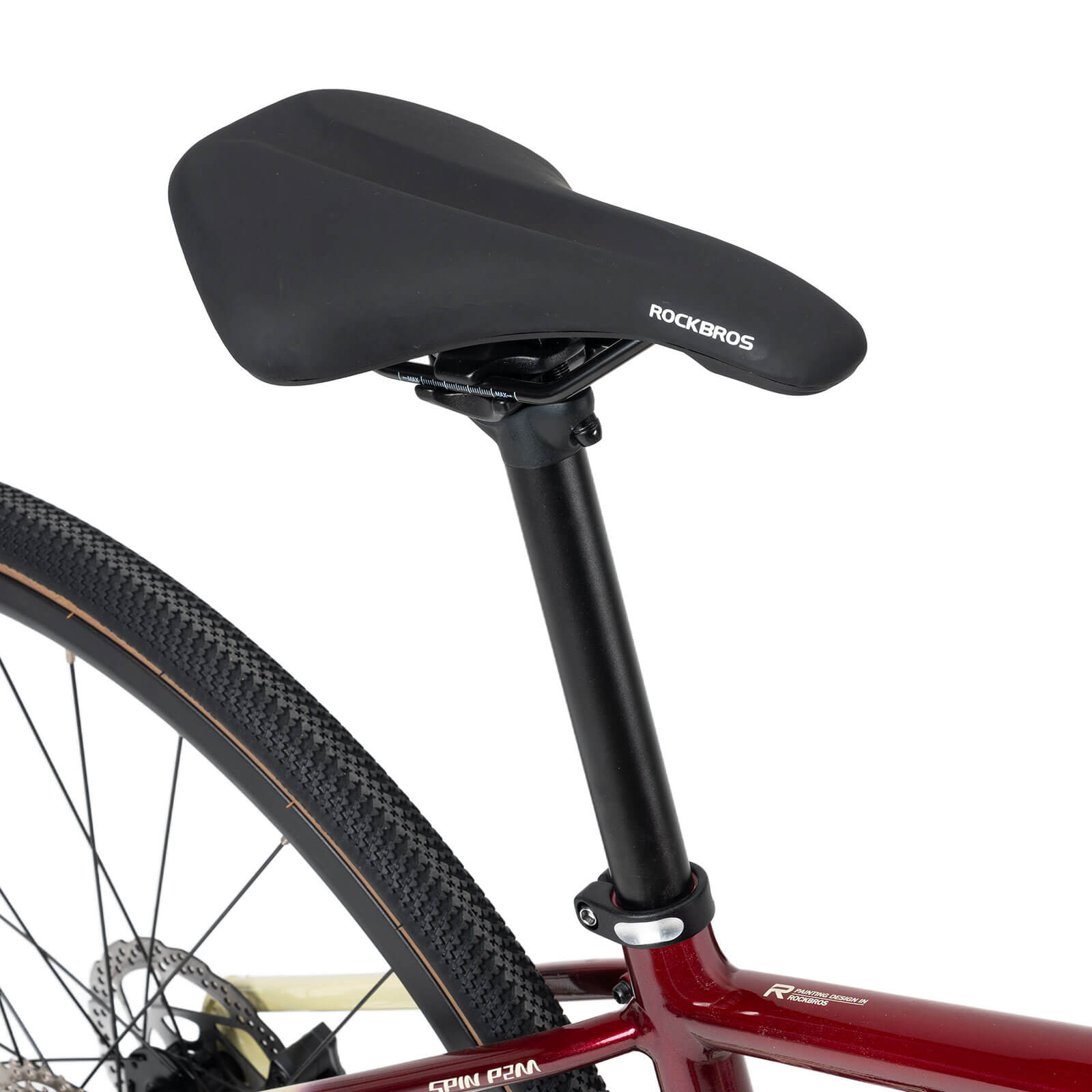 ROCKBROS SPINP2M flat bar road bike with lightweight aluminum frame and Shimano drivetrain for commuting and beginner riders
#Color_Red