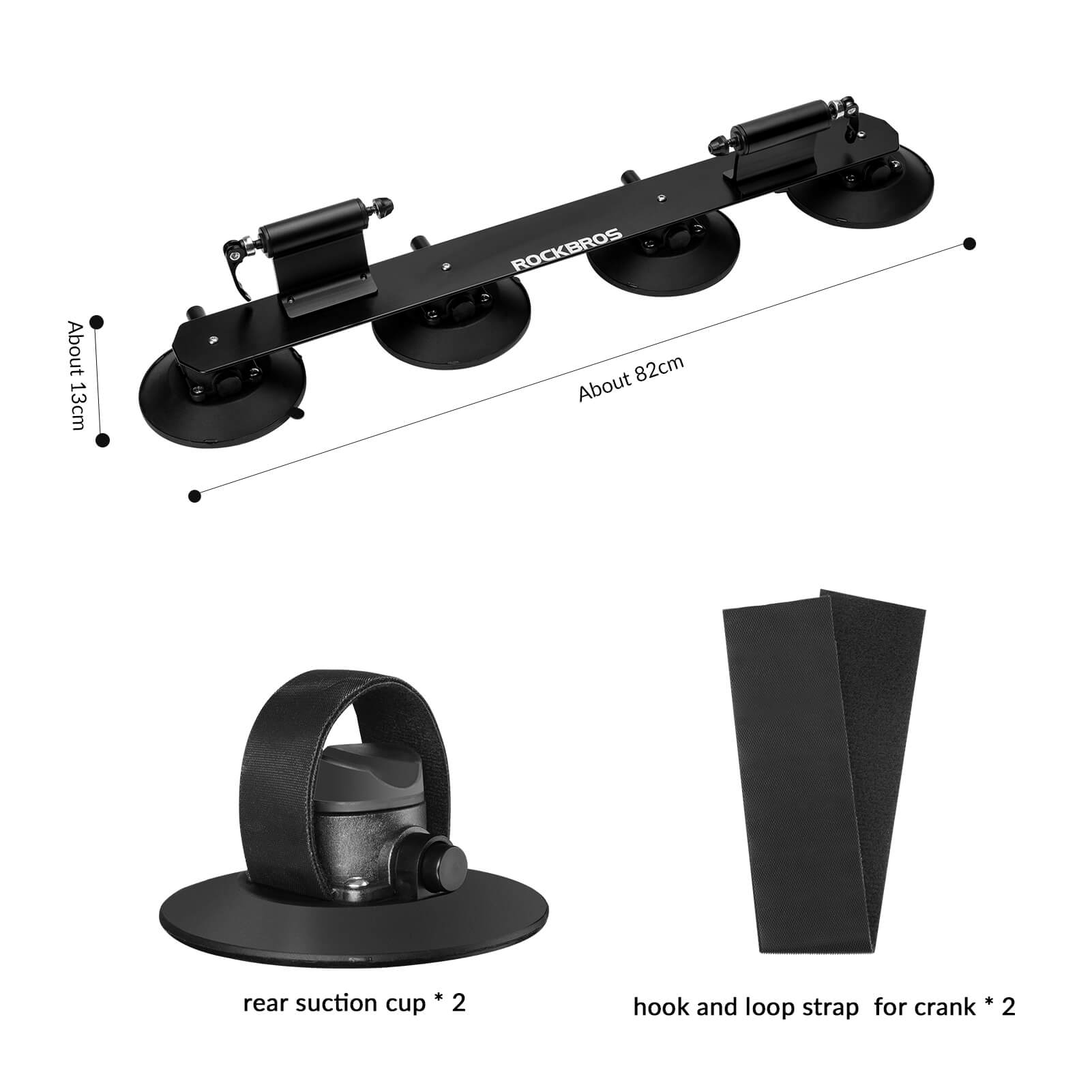 ROCKBROS suction cup bike rack for car roof quick release mount
#Color_2-Bike Black