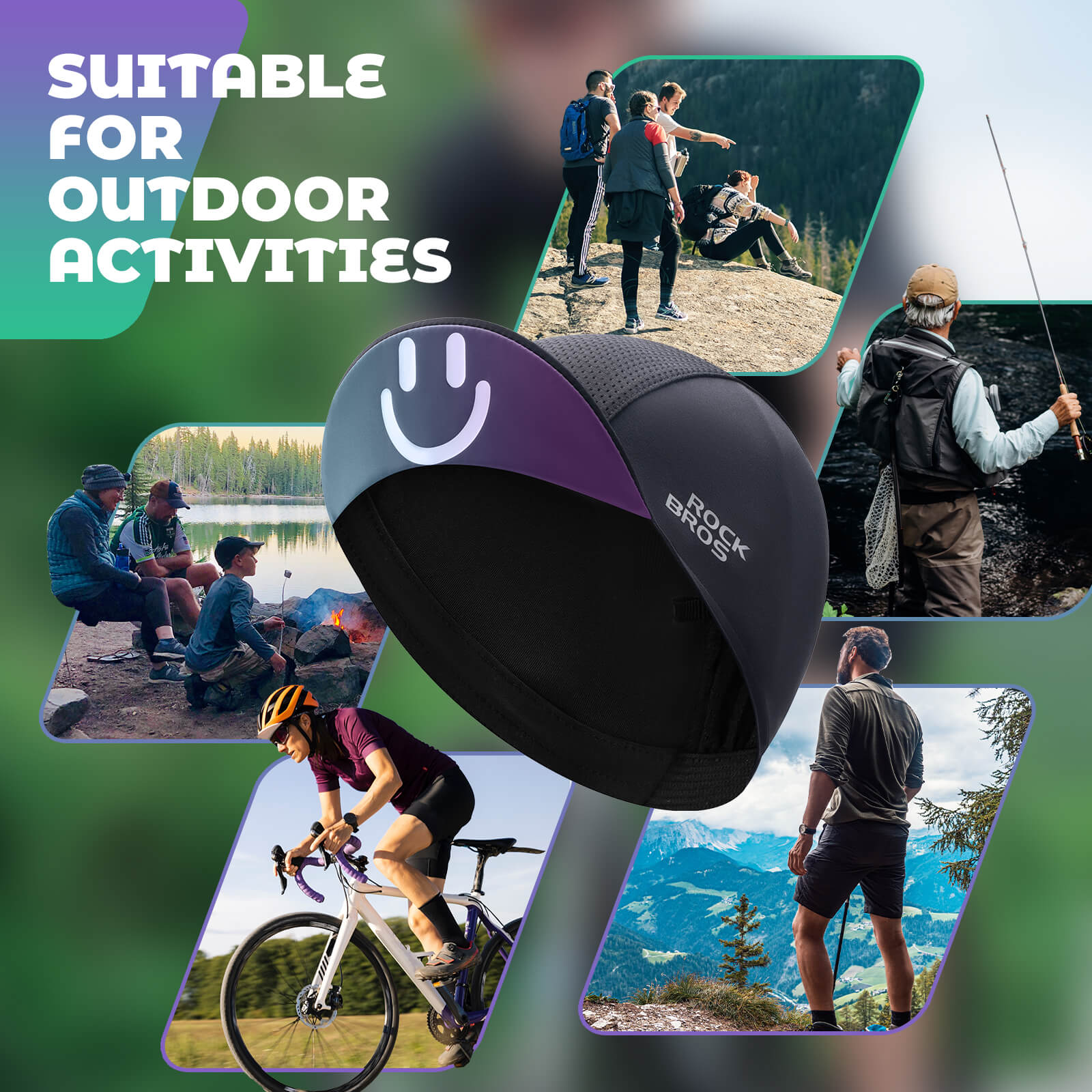 ROCKBROS summer cycling cap offering sun protection and breathability for cyclists