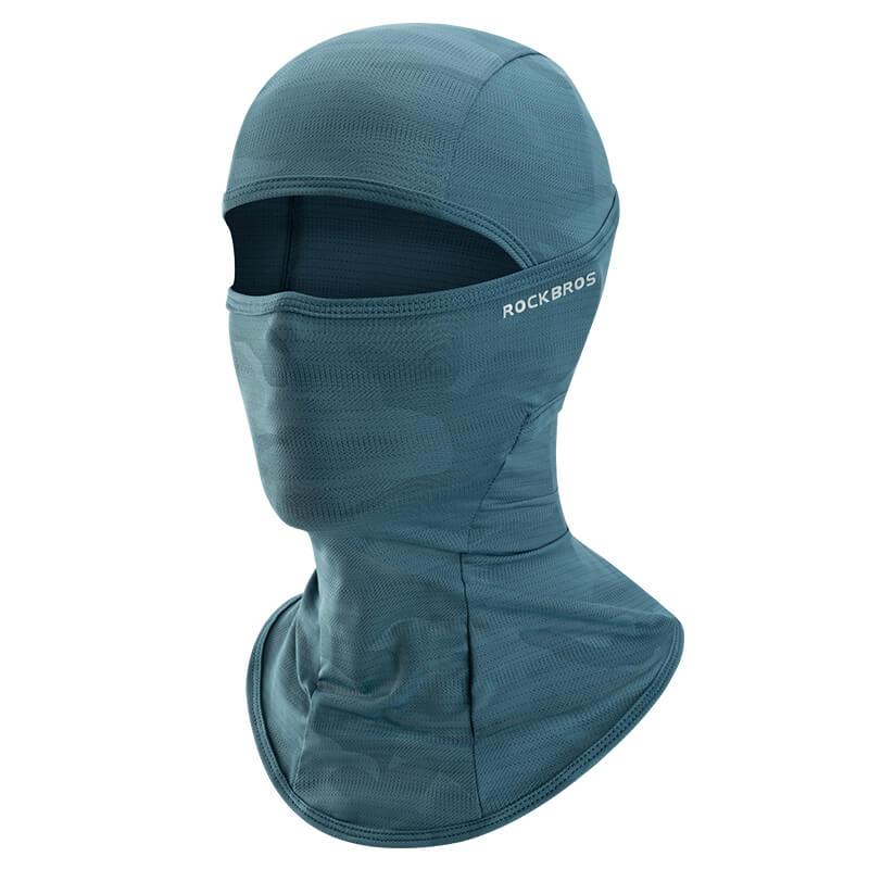 ROCKBROS summer ice silk balaclava face mask with breathable fabric and UV sun protection
#Color_Dark Green