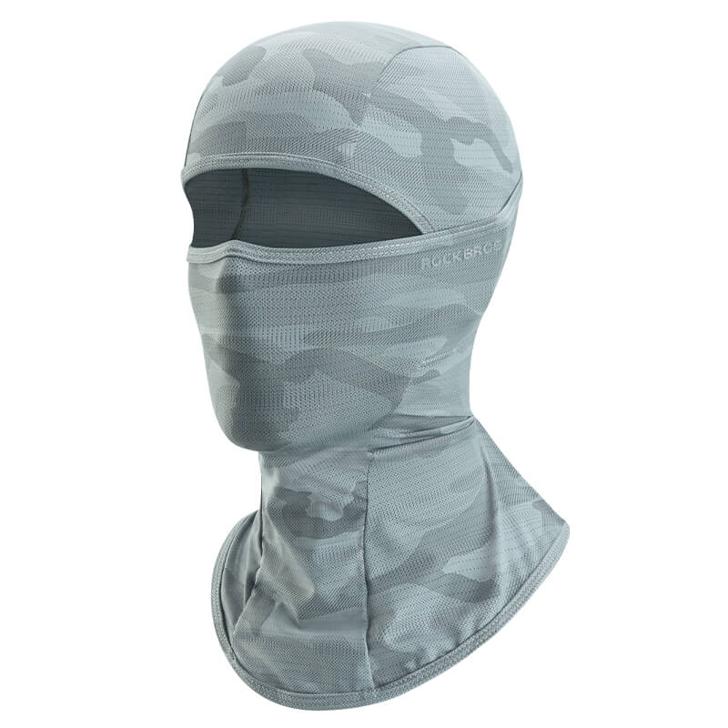 ROCKBROS summer ice silk balaclava face mask with breathable fabric and UV sun protection
#Color_Gray