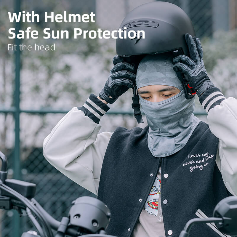 ROCKBROS summer ice silk balaclava face mask with breathable fabric and UV sun protection