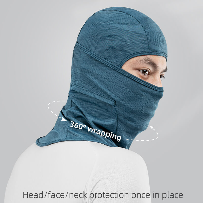 ROCKBROS summer ice silk balaclava face mask with breathable fabric and UV sun protection