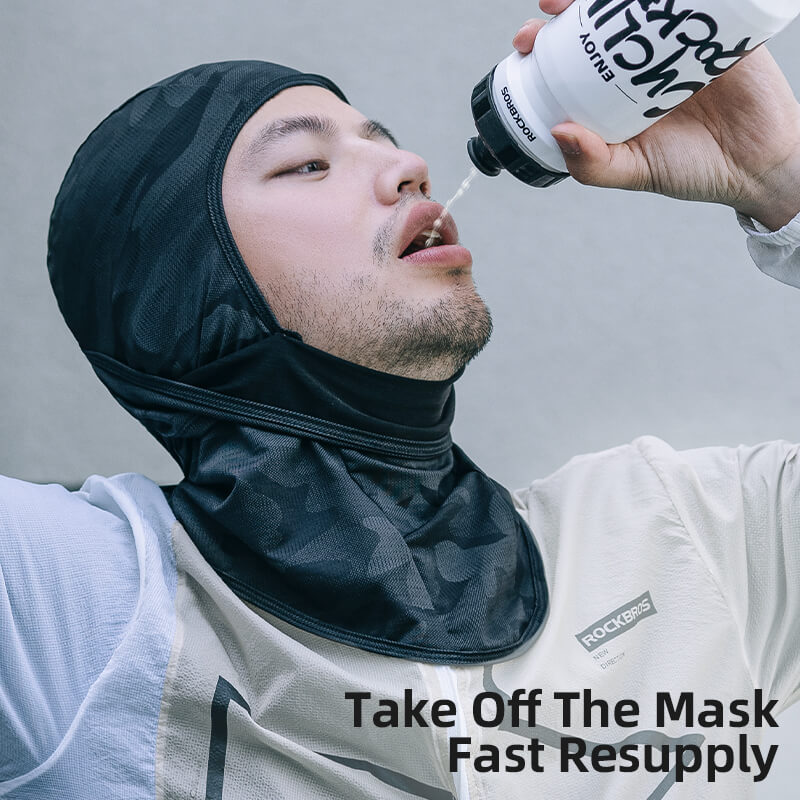ROCKBROS summer ice silk balaclava face mask with breathable fabric and UV sun protection