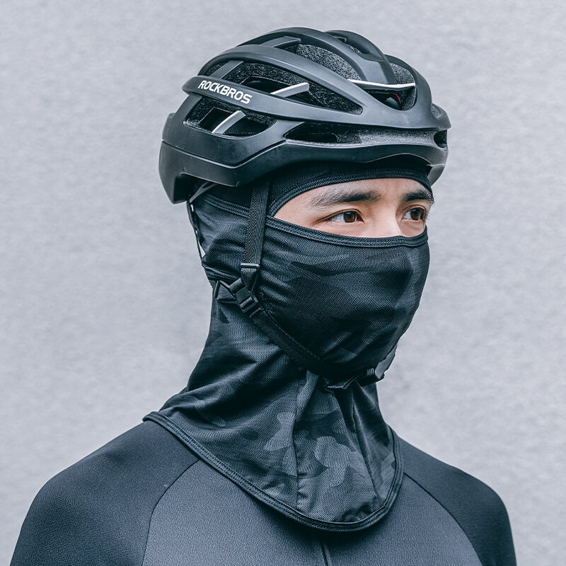 ROCKBROS summer ice silk balaclava face mask with breathable fabric and UV sun protection