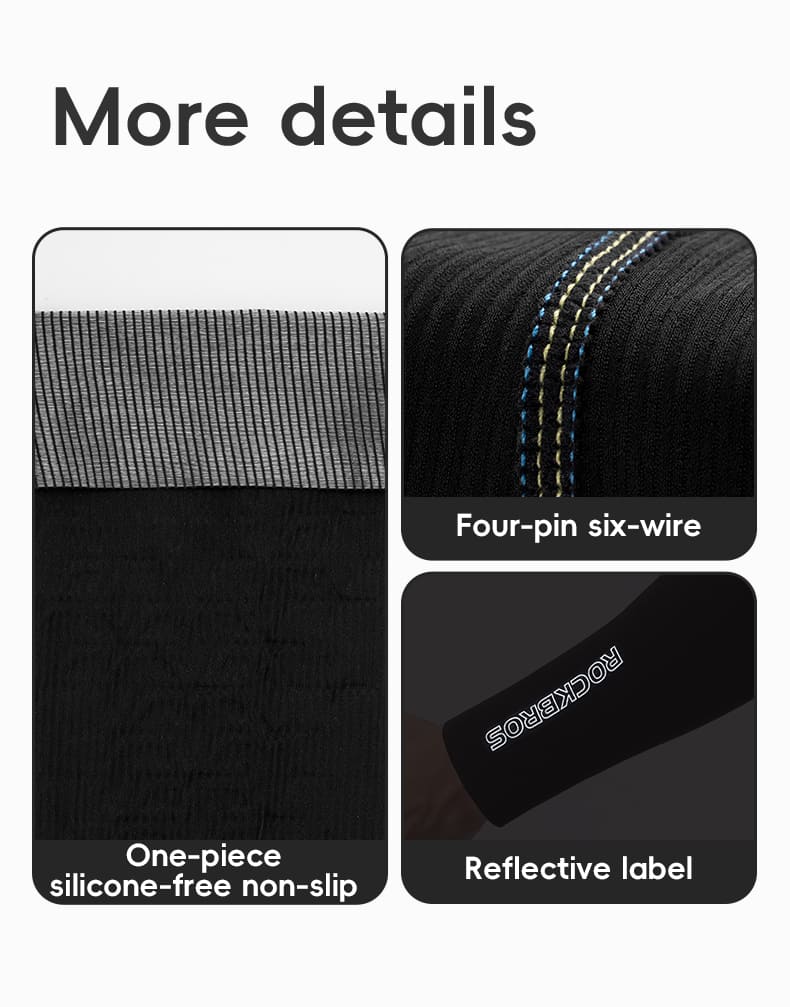 ROCKBROS Sun Protection Breathable Arm Sleeves with Elastic Fit for Cycling Running and Outdoor Sports