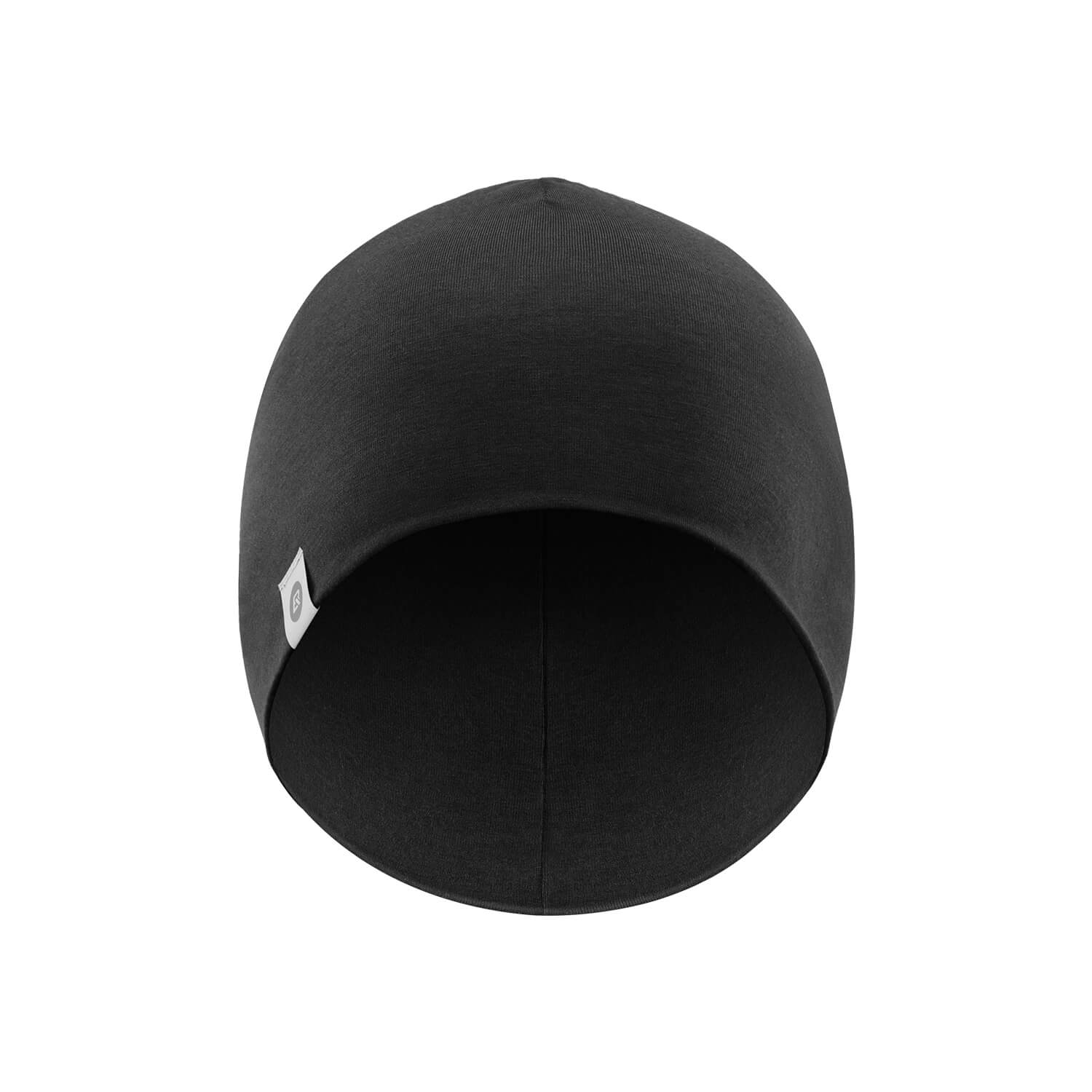 ROCKBROS Tencel Merino Wool Cycling Cap, reversible thermal beanie for winter riding.
#Color_Black