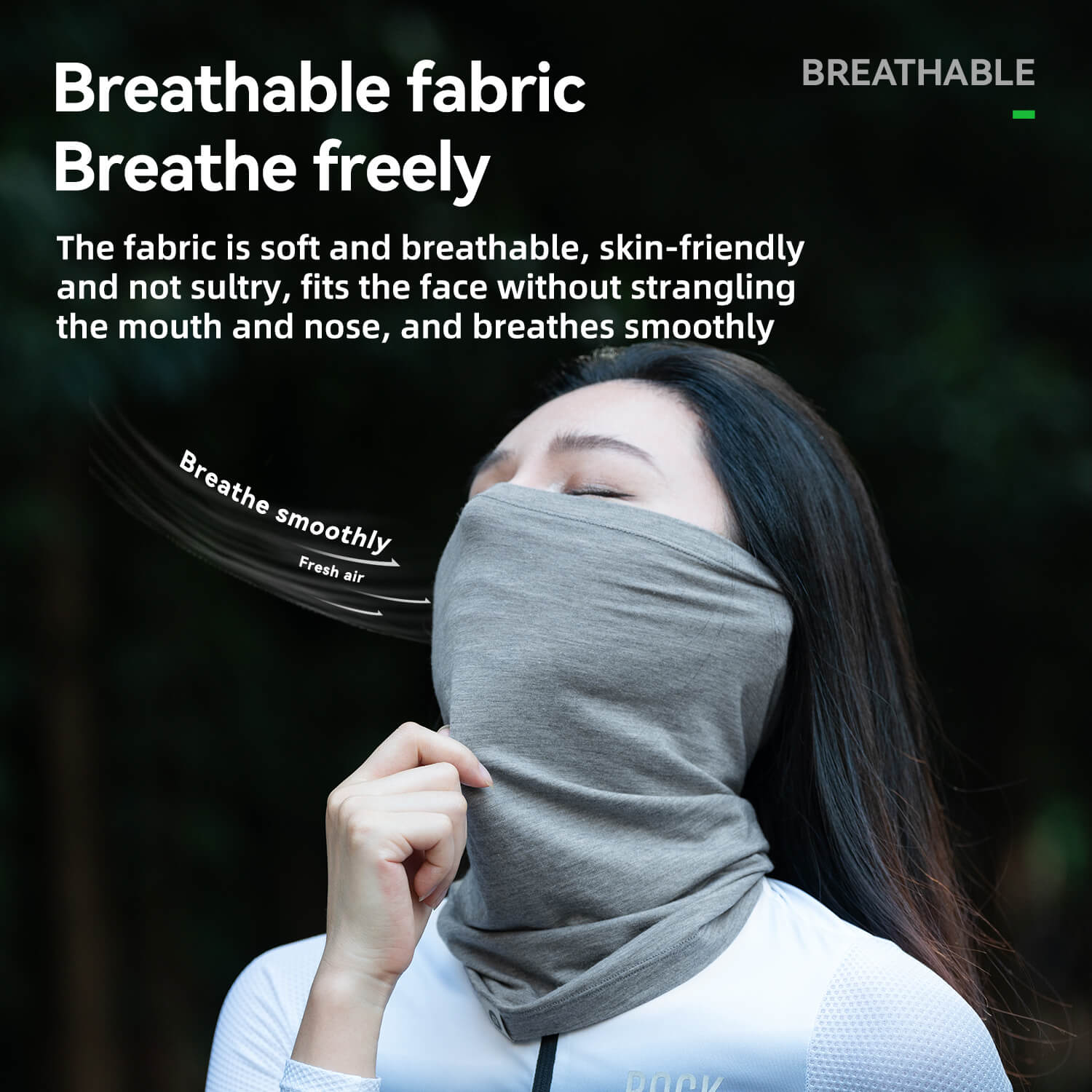 ROCKBROS multifunctional tube scarf for winter sports and daily commuting