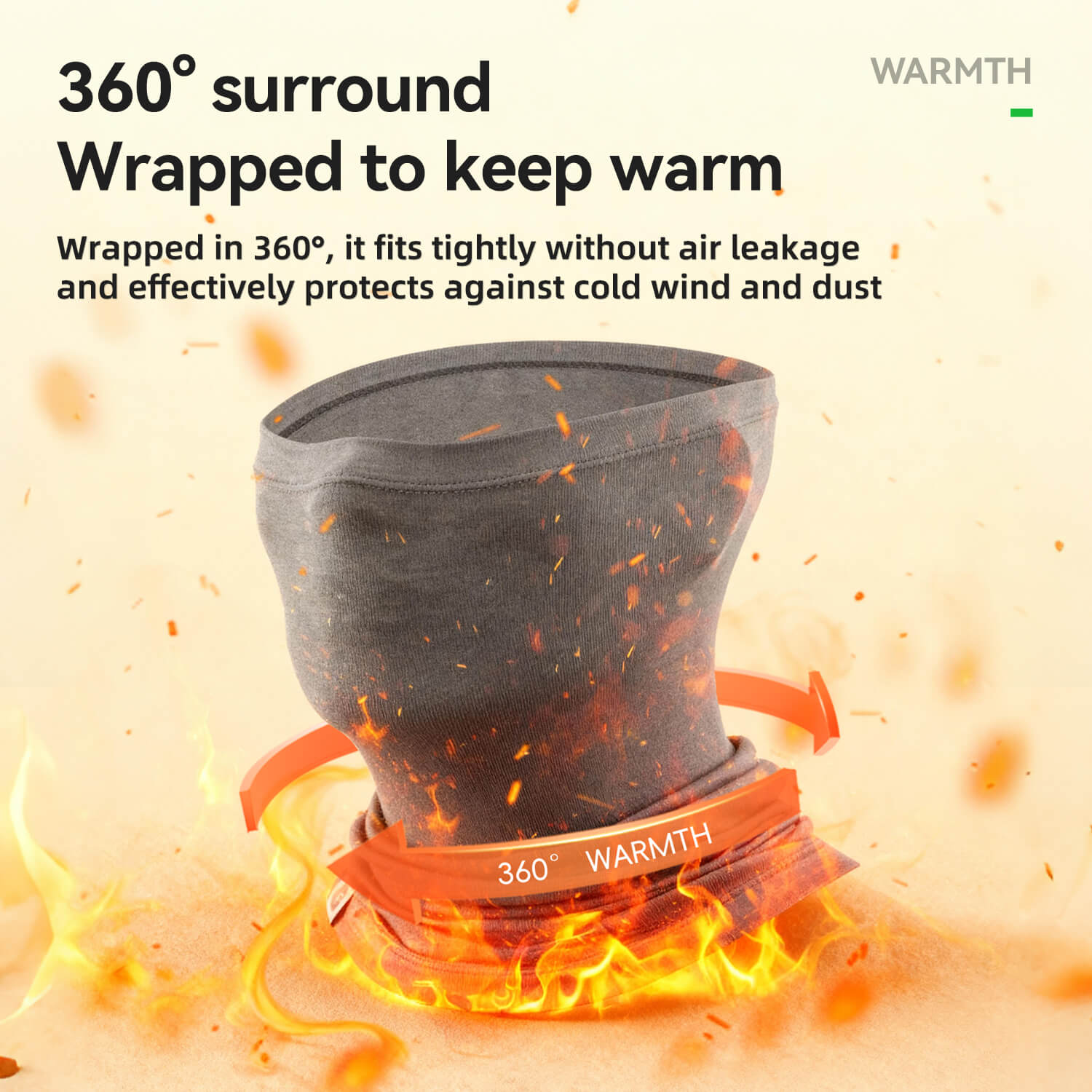 ROCKBROS multifunctional tube scarf for winter sports and daily commuting