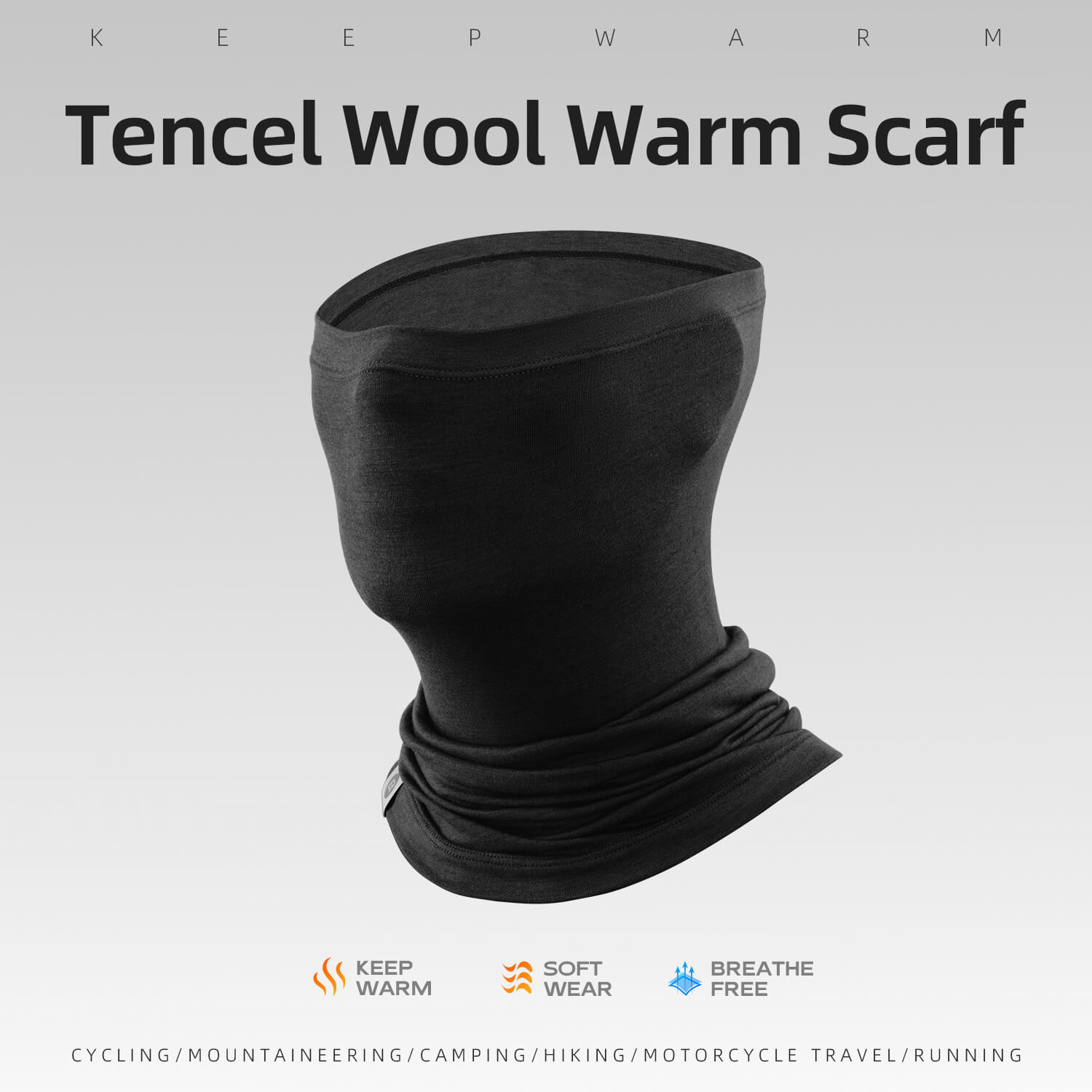 ROCKBROS multifunctional tube scarf for winter sports and daily commuting